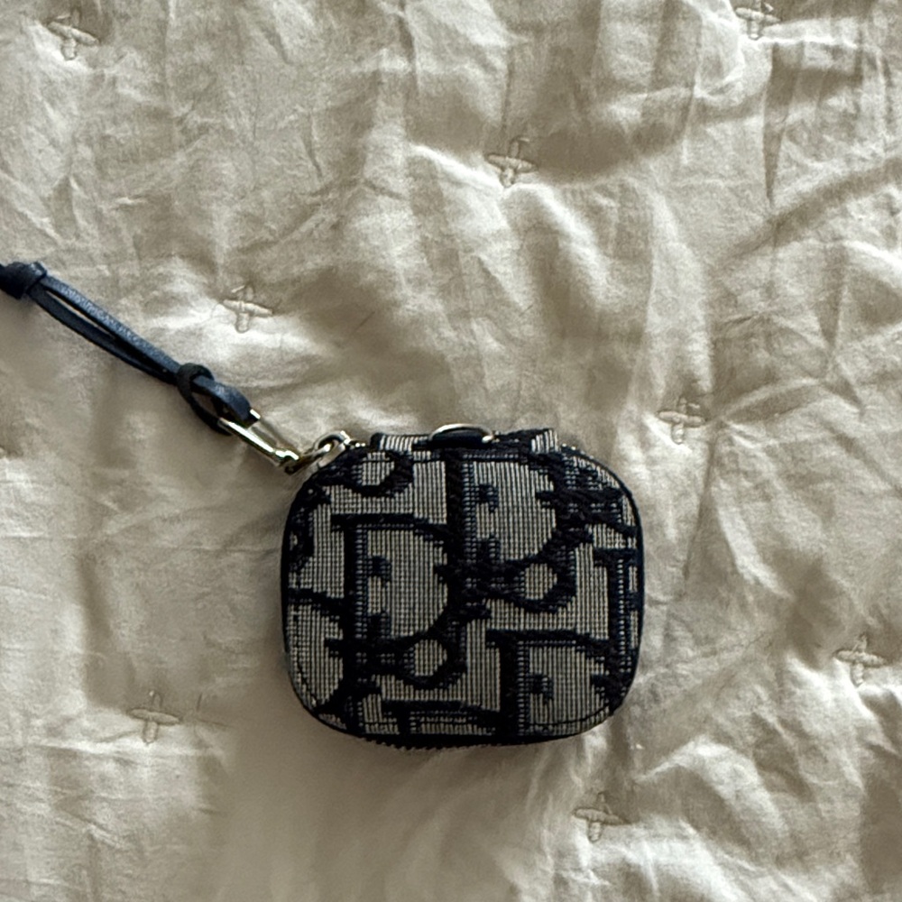 Dior Navy and White Monogram headphones case
